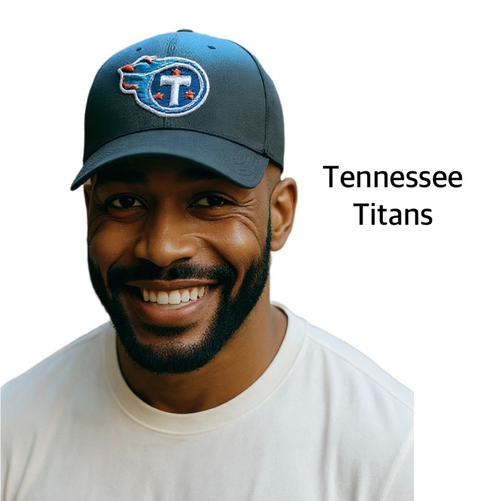 Tennessee Titans NFL Adjustable Navy Polyester Embroidered Cap One Size